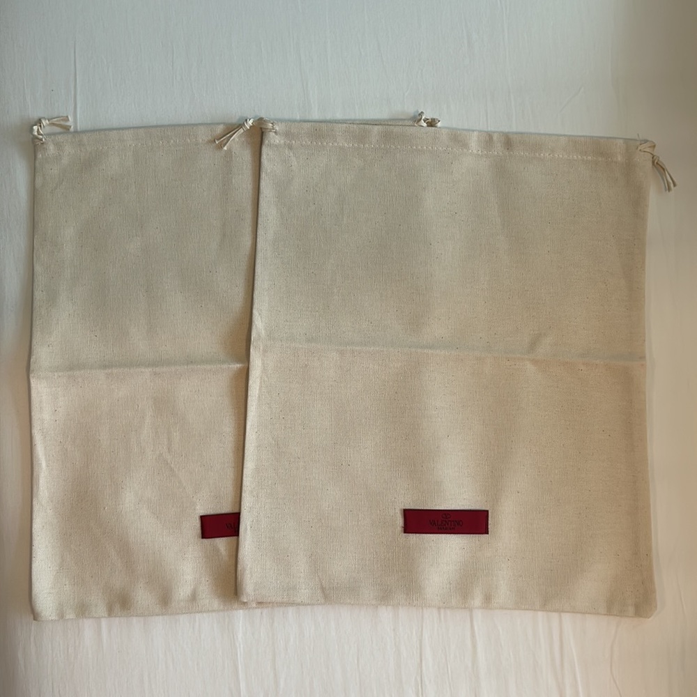 X 2 Valentino Garavani Shoe / Boot Drawstring Dust Bags